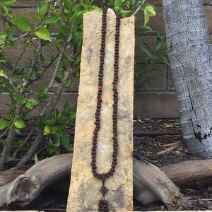 Natural Bodhi Seed Budha Charm Mala Necklace